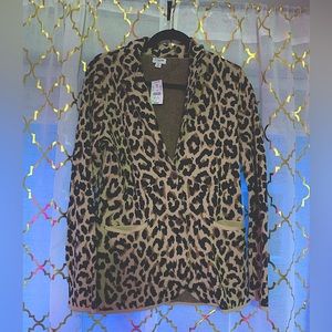 J.Crew Sweater Blazer - Leopard Print NWT